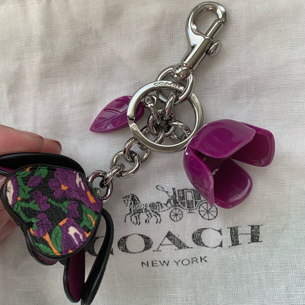 Coach Hyacinth Floral Bag Charm